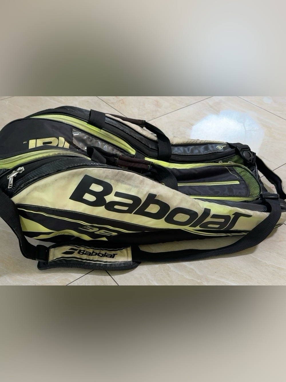 Babolat Pure Aero Tennis Racquet Bag Black Neon Yellow